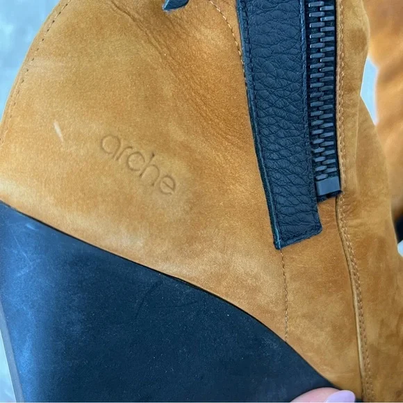 Arche Vitahe Waterproof France Made Soft Nubuck Luxe Leather Boots– Size 7 - Picture 8 of 14